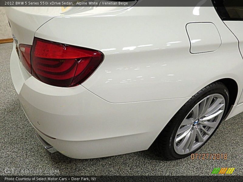 Alpine White / Venetian Beige 2012 BMW 5 Series 550i xDrive Sedan