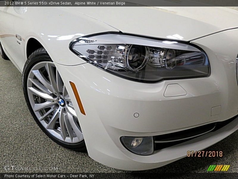 Alpine White / Venetian Beige 2012 BMW 5 Series 550i xDrive Sedan