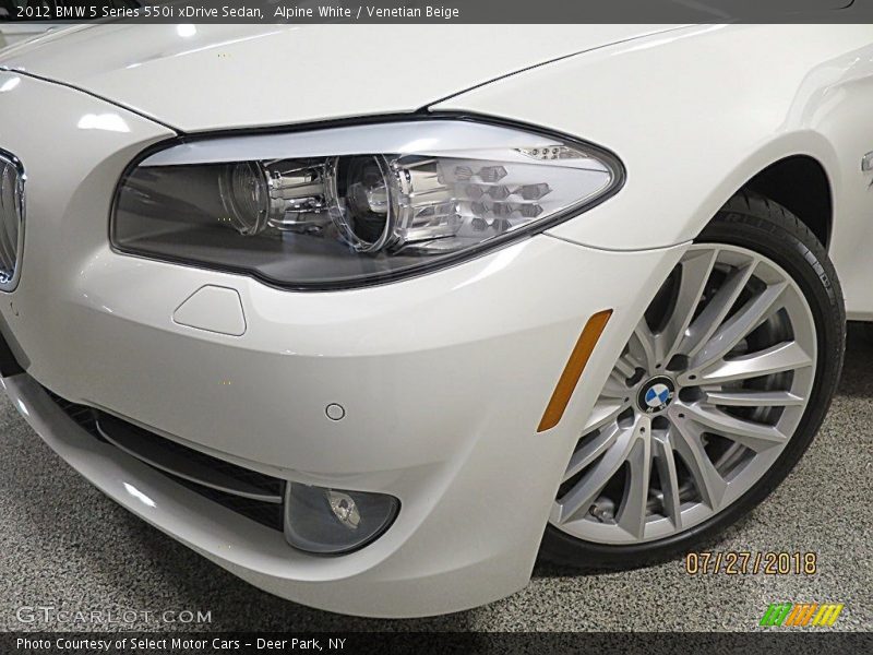 Alpine White / Venetian Beige 2012 BMW 5 Series 550i xDrive Sedan