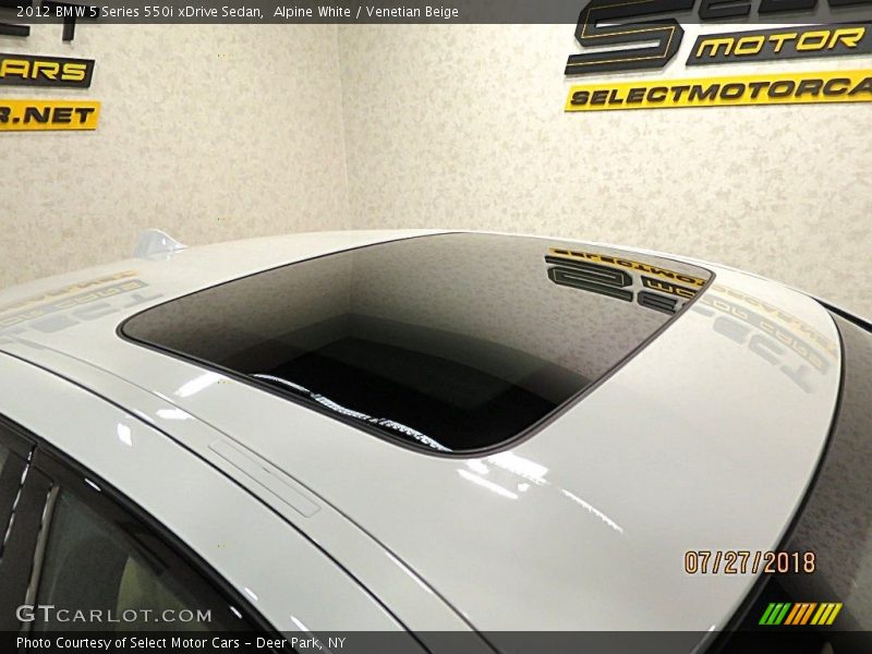 Alpine White / Venetian Beige 2012 BMW 5 Series 550i xDrive Sedan