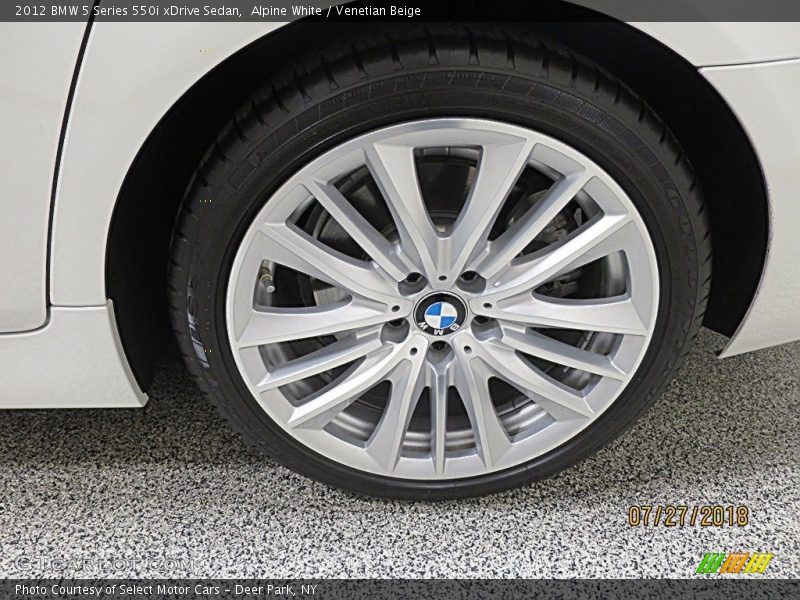 Alpine White / Venetian Beige 2012 BMW 5 Series 550i xDrive Sedan