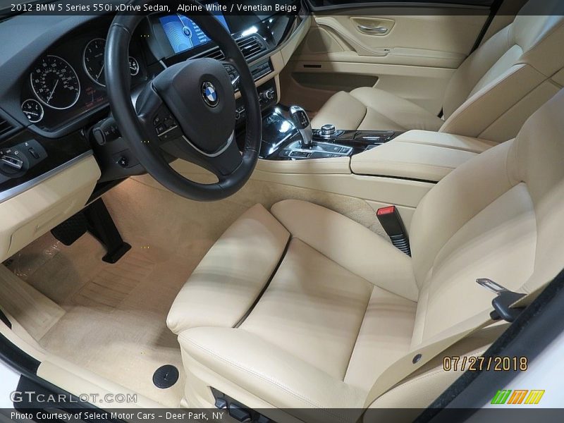Alpine White / Venetian Beige 2012 BMW 5 Series 550i xDrive Sedan