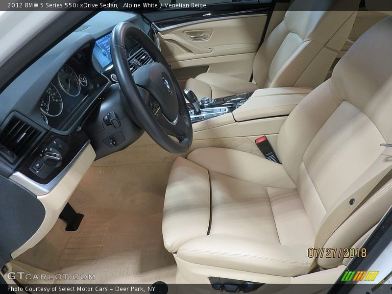 Alpine White / Venetian Beige 2012 BMW 5 Series 550i xDrive Sedan