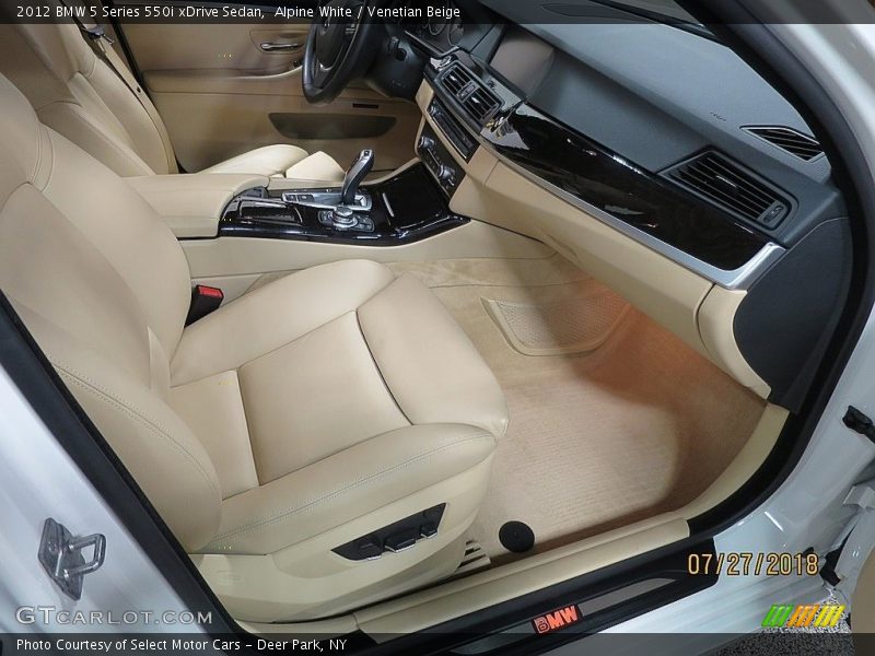 Alpine White / Venetian Beige 2012 BMW 5 Series 550i xDrive Sedan