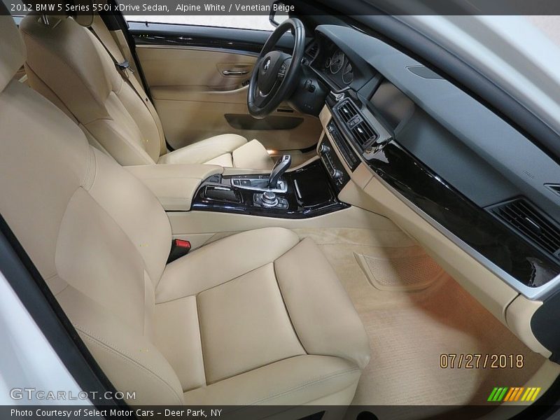Alpine White / Venetian Beige 2012 BMW 5 Series 550i xDrive Sedan