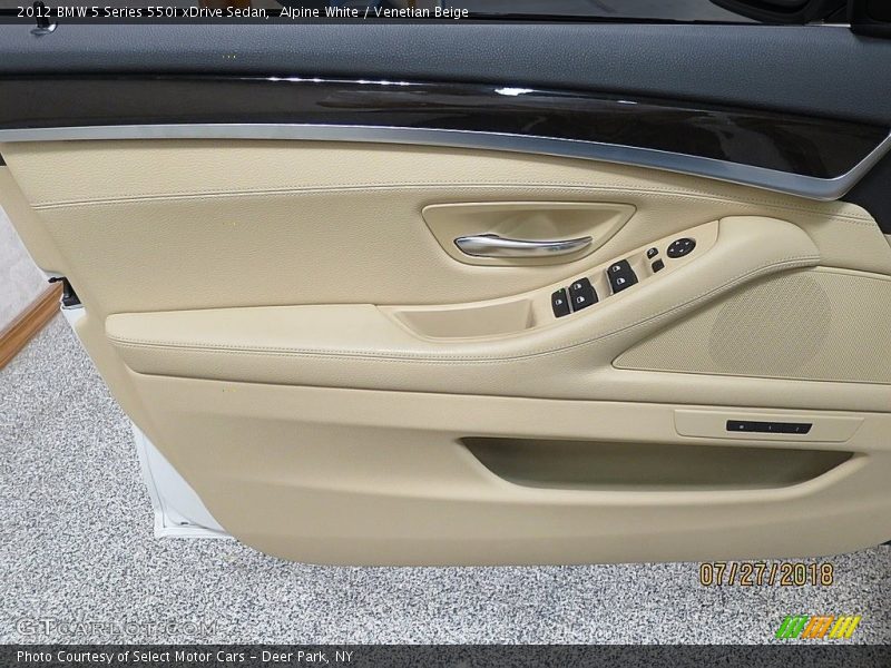 Alpine White / Venetian Beige 2012 BMW 5 Series 550i xDrive Sedan