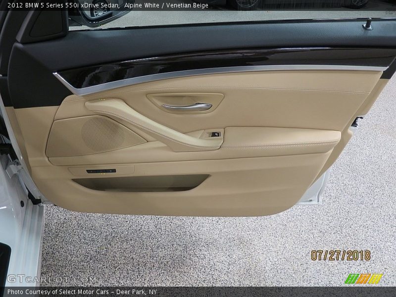 Alpine White / Venetian Beige 2012 BMW 5 Series 550i xDrive Sedan