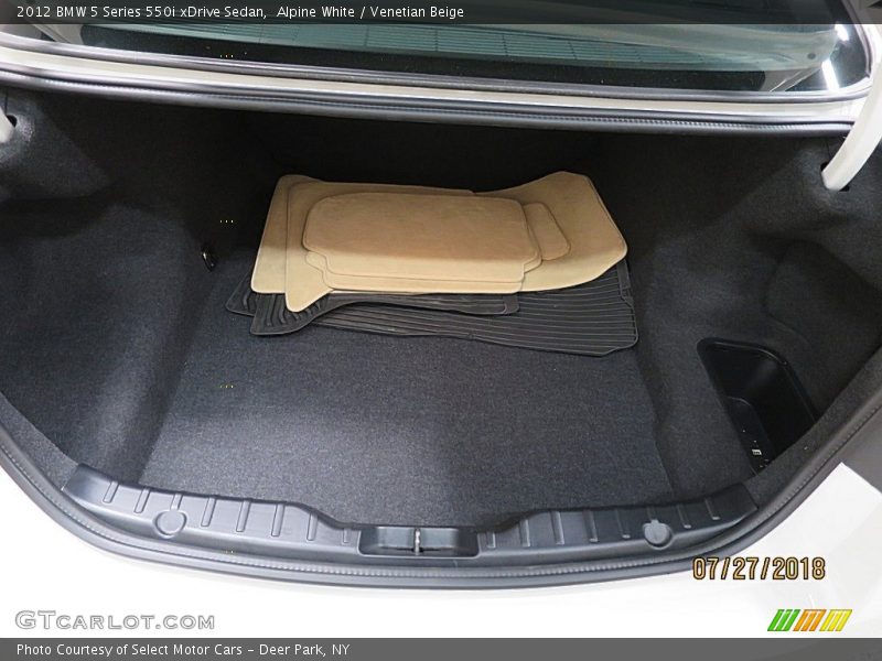 Alpine White / Venetian Beige 2012 BMW 5 Series 550i xDrive Sedan