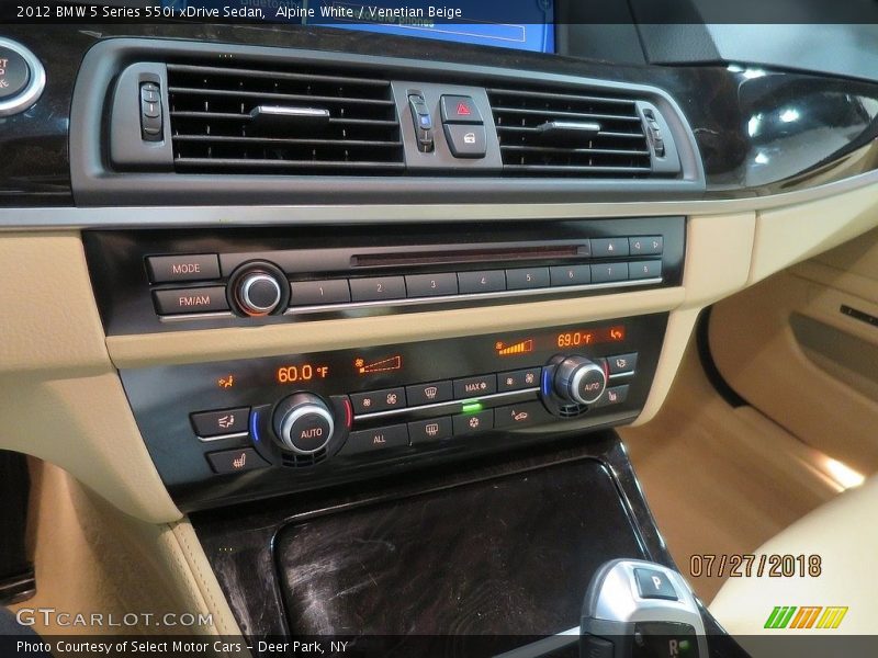 Alpine White / Venetian Beige 2012 BMW 5 Series 550i xDrive Sedan