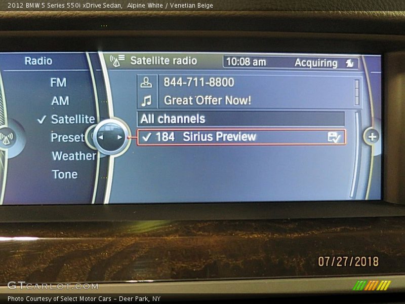 Alpine White / Venetian Beige 2012 BMW 5 Series 550i xDrive Sedan