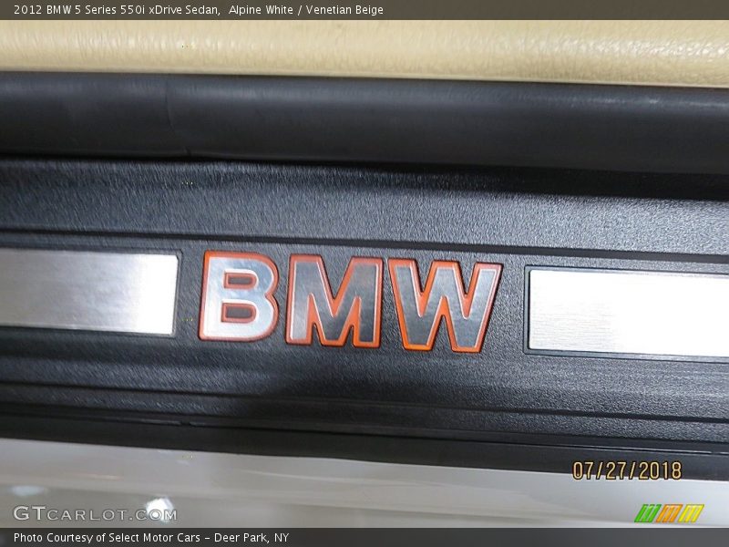 Alpine White / Venetian Beige 2012 BMW 5 Series 550i xDrive Sedan