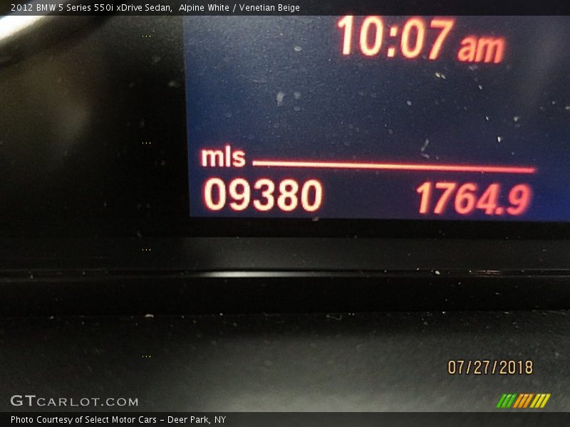Alpine White / Venetian Beige 2012 BMW 5 Series 550i xDrive Sedan