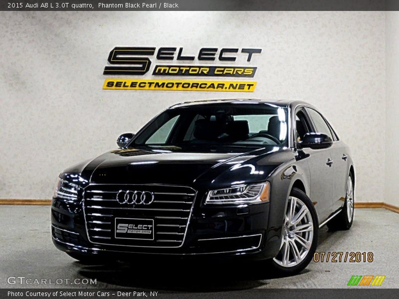 Phantom Black Pearl / Black 2015 Audi A8 L 3.0T quattro
