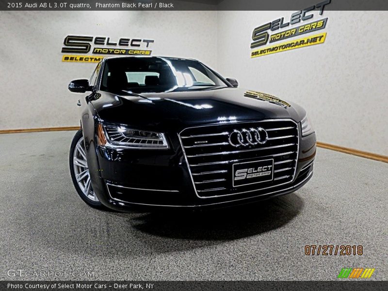 Phantom Black Pearl / Black 2015 Audi A8 L 3.0T quattro