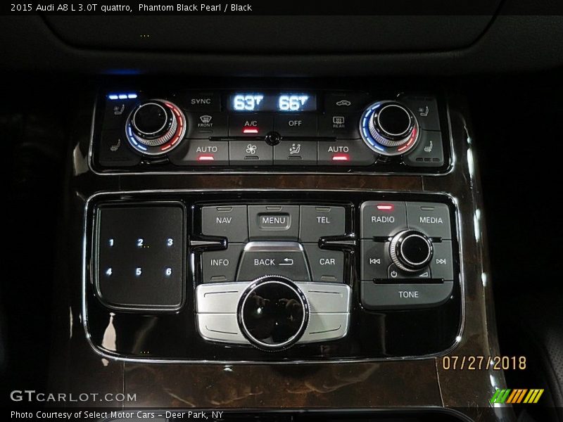 Phantom Black Pearl / Black 2015 Audi A8 L 3.0T quattro