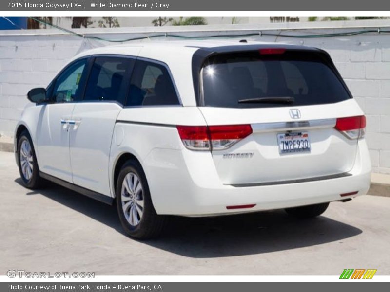 White Diamond Pearl / Gray 2015 Honda Odyssey EX-L