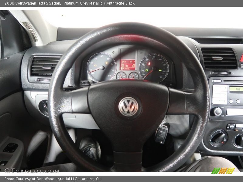 Platinum Grey Metallic / Anthracite Black 2008 Volkswagen Jetta S Sedan