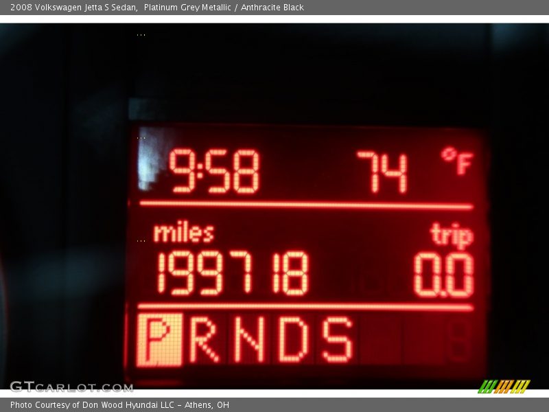 Platinum Grey Metallic / Anthracite Black 2008 Volkswagen Jetta S Sedan