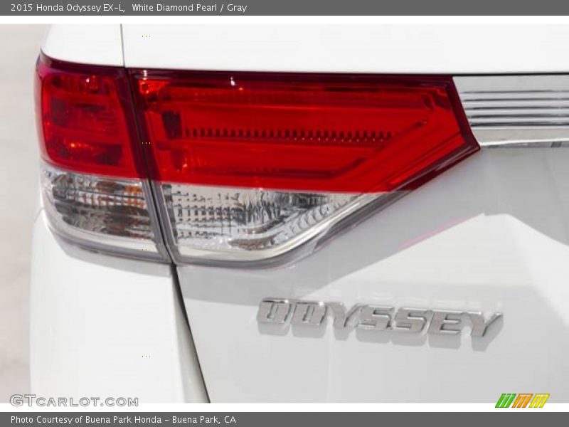 White Diamond Pearl / Gray 2015 Honda Odyssey EX-L