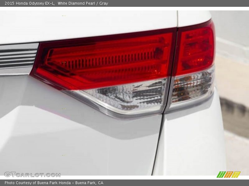 White Diamond Pearl / Gray 2015 Honda Odyssey EX-L