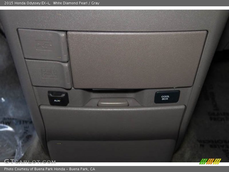 White Diamond Pearl / Gray 2015 Honda Odyssey EX-L