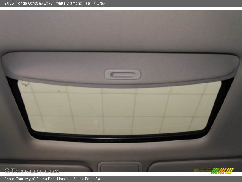 White Diamond Pearl / Gray 2015 Honda Odyssey EX-L