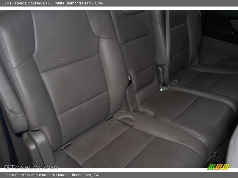 White Diamond Pearl / Gray 2015 Honda Odyssey EX-L