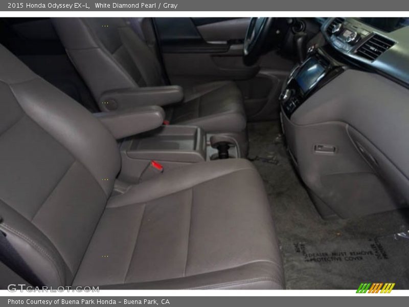 White Diamond Pearl / Gray 2015 Honda Odyssey EX-L