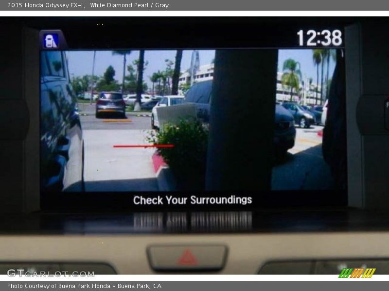 White Diamond Pearl / Gray 2015 Honda Odyssey EX-L