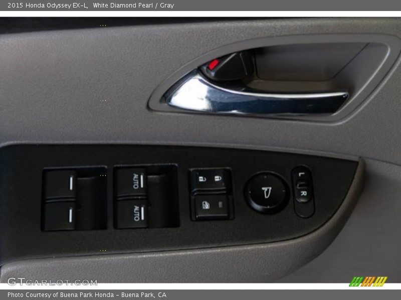 White Diamond Pearl / Gray 2015 Honda Odyssey EX-L