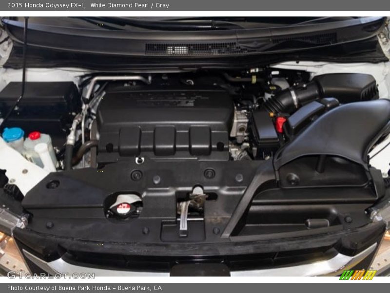 White Diamond Pearl / Gray 2015 Honda Odyssey EX-L