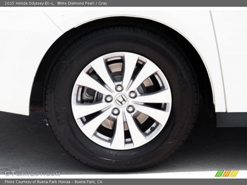 White Diamond Pearl / Gray 2015 Honda Odyssey EX-L