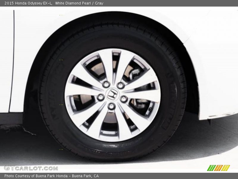 White Diamond Pearl / Gray 2015 Honda Odyssey EX-L