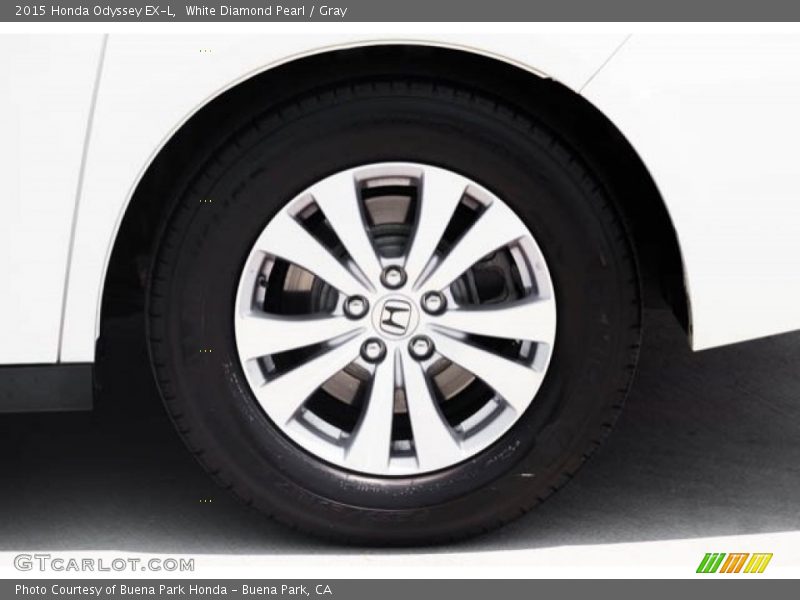 White Diamond Pearl / Gray 2015 Honda Odyssey EX-L