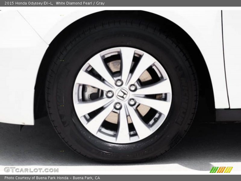 White Diamond Pearl / Gray 2015 Honda Odyssey EX-L