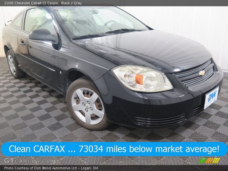 Black / Gray 2008 Chevrolet Cobalt LS Coupe