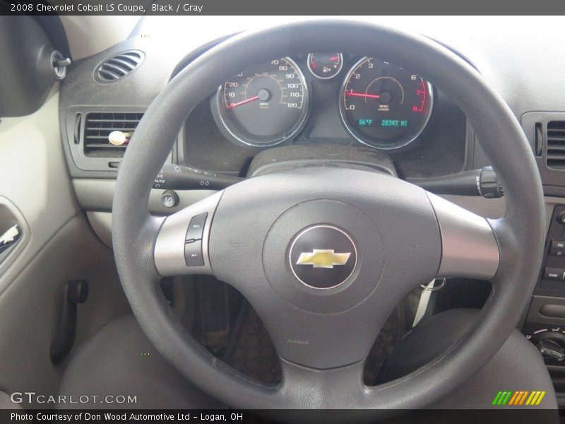 Black / Gray 2008 Chevrolet Cobalt LS Coupe
