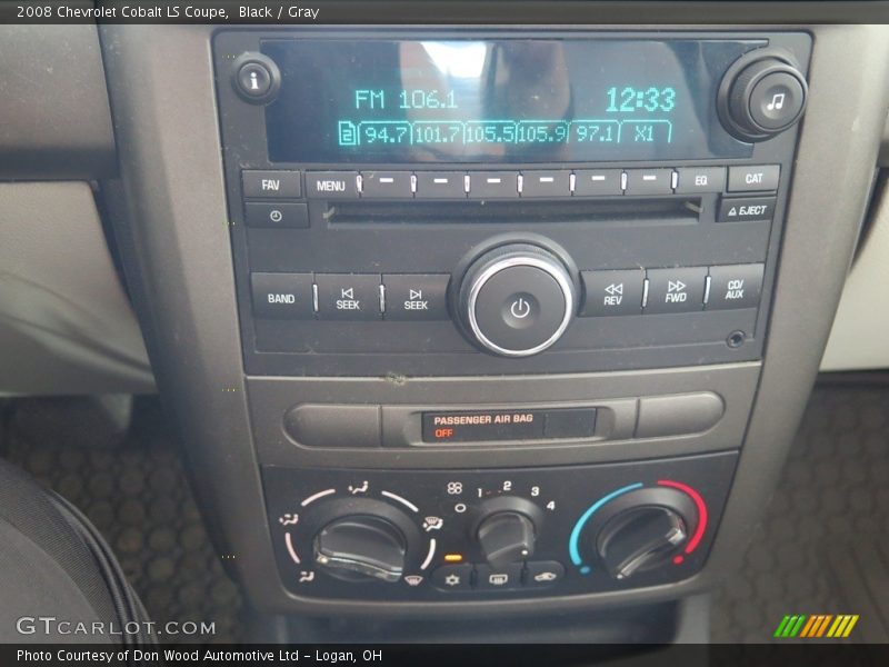 Black / Gray 2008 Chevrolet Cobalt LS Coupe