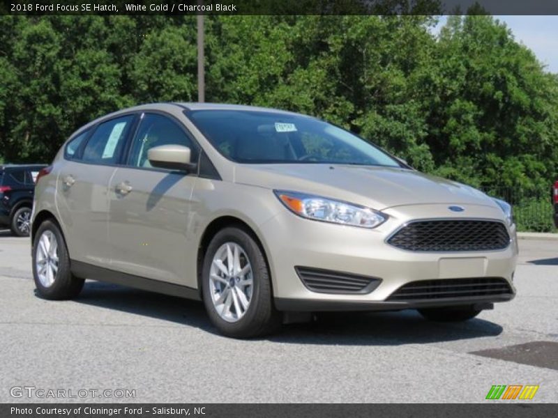 White Gold / Charcoal Black 2018 Ford Focus SE Hatch