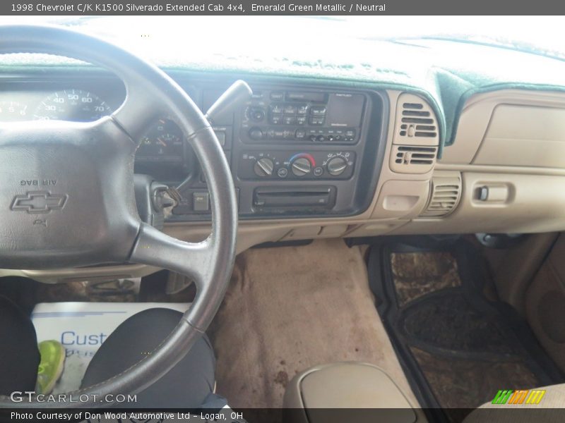 Emerald Green Metallic / Neutral 1998 Chevrolet C/K K1500 Silverado Extended Cab 4x4