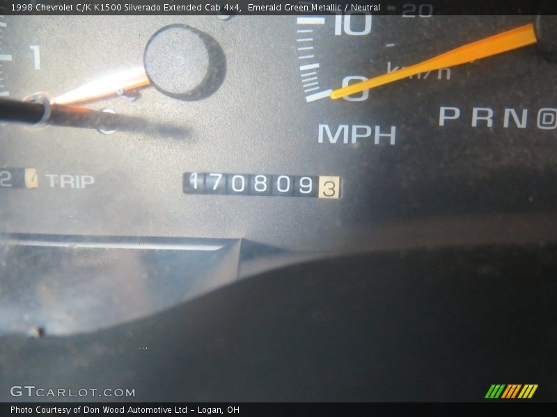 Emerald Green Metallic / Neutral 1998 Chevrolet C/K K1500 Silverado Extended Cab 4x4