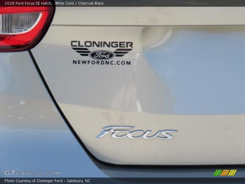 White Gold / Charcoal Black 2018 Ford Focus SE Hatch
