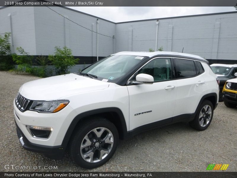 White / Black/Ski Gray 2018 Jeep Compass Limited 4x4
