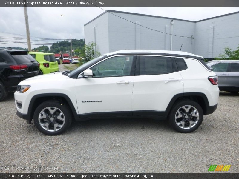 White / Black/Ski Gray 2018 Jeep Compass Limited 4x4