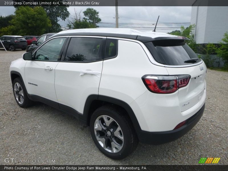 White / Black/Ski Gray 2018 Jeep Compass Limited 4x4