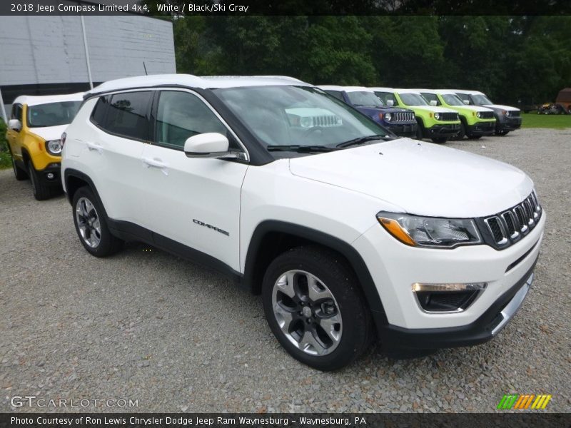 White / Black/Ski Gray 2018 Jeep Compass Limited 4x4