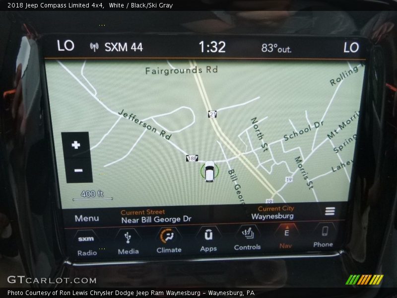 White / Black/Ski Gray 2018 Jeep Compass Limited 4x4