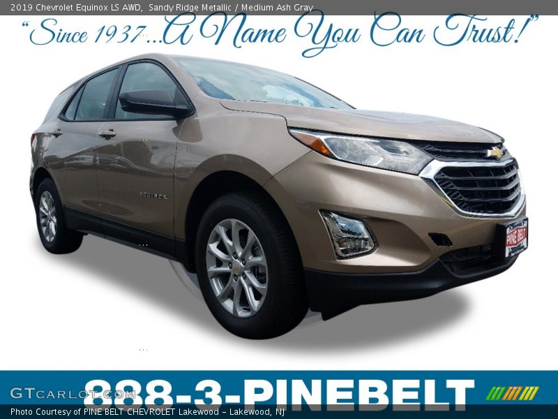 Sandy Ridge Metallic / Medium Ash Gray 2019 Chevrolet Equinox LS AWD