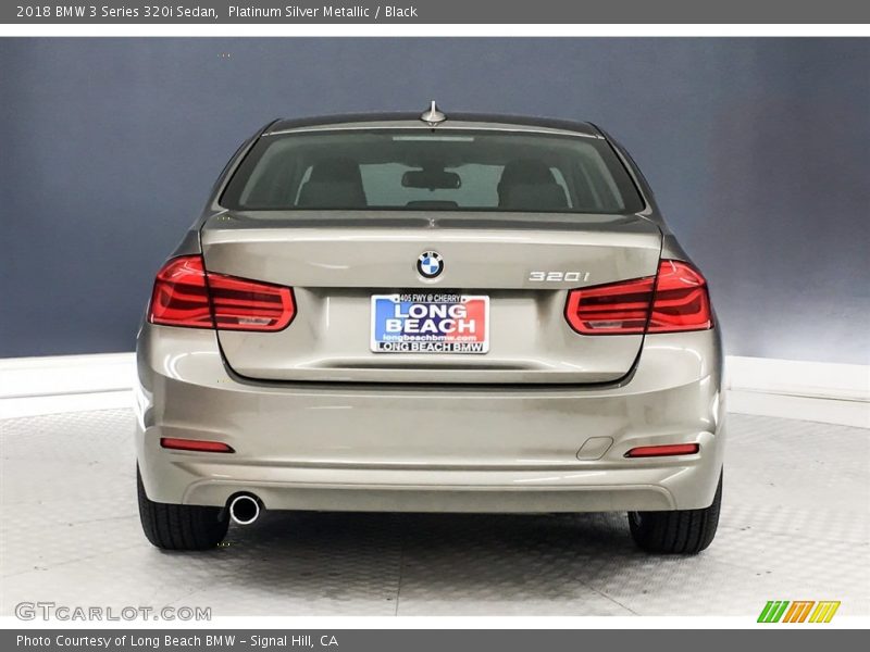Platinum Silver Metallic / Black 2018 BMW 3 Series 320i Sedan
