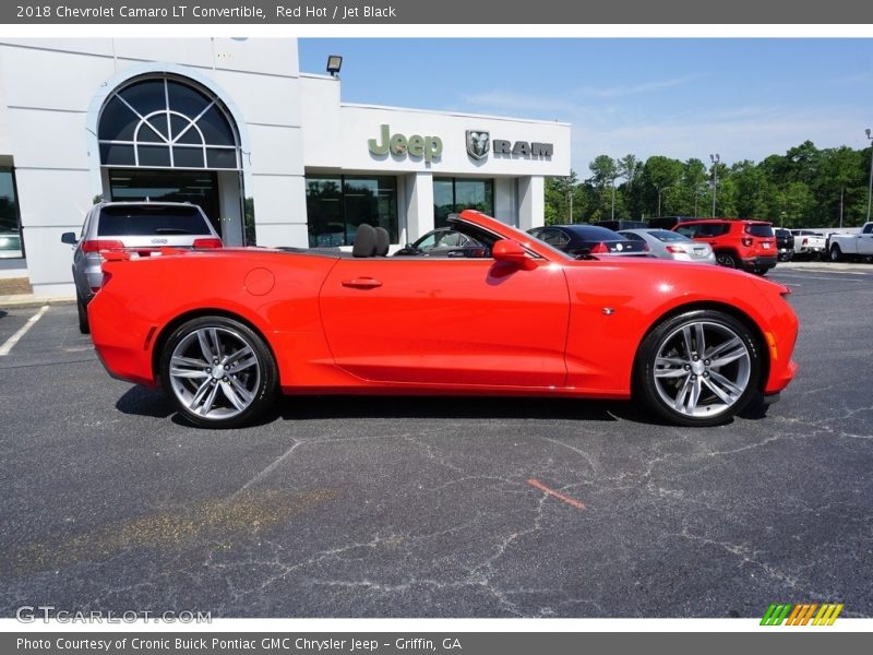Red Hot / Jet Black 2018 Chevrolet Camaro LT Convertible